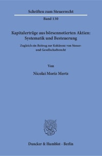 Cover Kapitalerträge aus börsennotierten Aktien: Systematik und Besteuerung