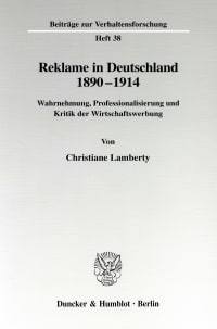 Cover Reklame in Deutschland 1890-1914