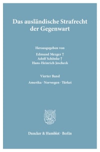 Cover Das ausländische Strafrecht der Gegenwart