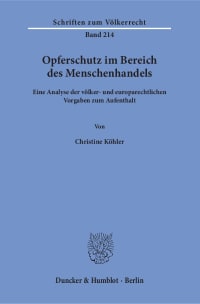 Cover Opferschutz im Bereich des Menschenhandels