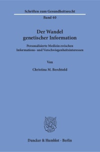 Cover Der Wandel genetischer Information