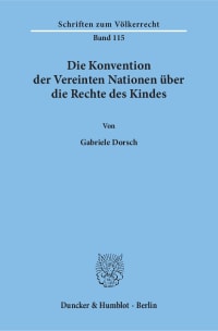 Cover Die Konvention der Vereinten Nationen über die Rechte des Kindes