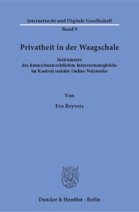 Cover Privatheit in der Waagschale