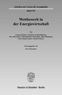 Cover Wettbewerb in der Energiewirtschaft