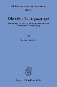 Cover Die reine Beitragszusage