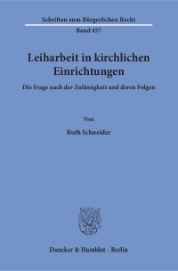 Cover Leiharbeit in kirchlichen Einrichtungen