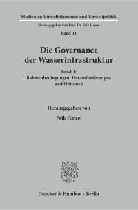 Cover Die Governance der Wasserinfrastruktur