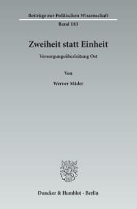 Cover Zweiheit statt Einheit