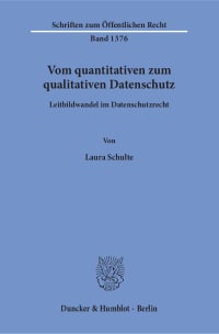 Cover Vom quantitativen zum qualitativen Datenschutz