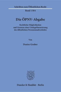 Cover Die ÖPNV-Abgabe