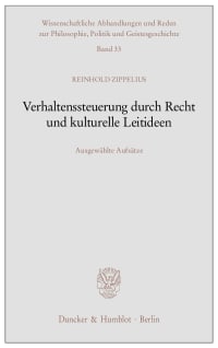 Cover Verhaltenssteuerung durch Recht und kulturelle Leitideen