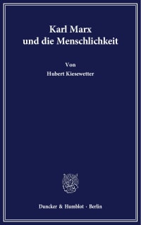 Cover Karl Marx und die Menschlichkeit