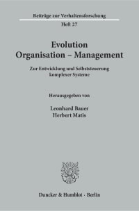 Cover Evolution - Organisation - Management