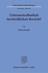 Cover Untreuestrafbarkeit im kirchlichen Bereich?