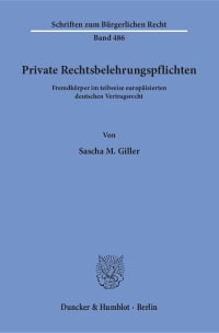 Cover Private Rechtsbelehrungspflichten