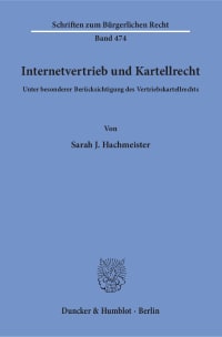 Cover Internetvertrieb und Kartellrecht