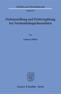 Cover Drittanstellung und Drittvergütung bei Vorstandsdoppelmandaten