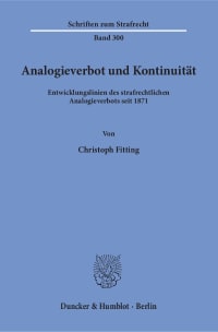 Cover Analogieverbot und Kontinuität