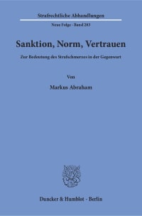 Cover Sanktion, Norm, Vertrauen