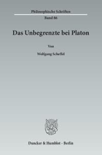 Cover Das Unbegrenzte bei Platon