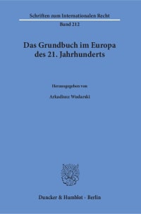 Cover Das Grundbuch im Europa des 21. Jahrhunderts