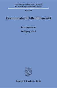 Cover Kommunales EU-Beihilfenrecht