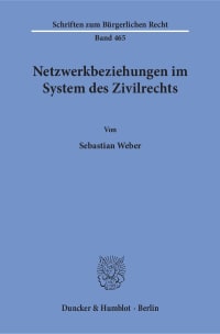 Cover Netzwerkbeziehungen im System des Zivilrechts