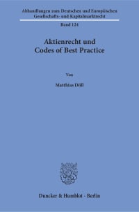 Cover Aktienrecht und Codes of Best Practice