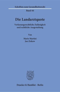 Cover Die Landarztquote