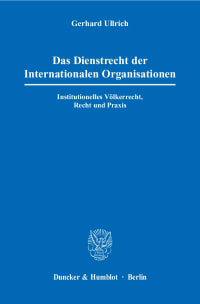 Cover Das Dienstrecht der Internationalen Organisationen