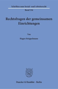 Cover Rechtsfragen der gemeinsamen Einrichtungen