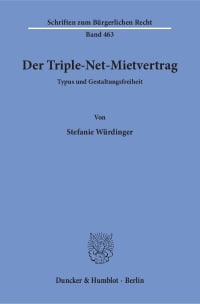 Cover Der Triple-Net-Mietvertrag