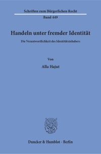 Cover Handeln unter fremder Identität