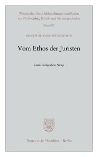 Cover Vom Ethos der Juristen