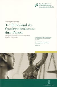 Cover Der Tatbestand des Verschwindenlassens einer Person