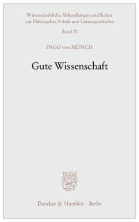 Cover Gute Wissenschaft