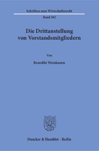 Cover Die Drittanstellung von Vorstandsmitgliedern