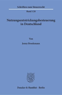 Cover Nutzungsentstrickungsbesteuerung in Deutschland