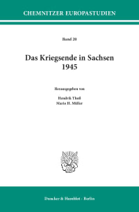 Cover Das Kriegsende in Sachsen 1945