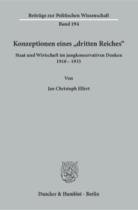 Cover Konzeptionen eines »dritten Reiches«