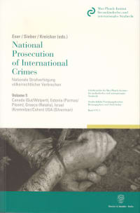 Cover National Prosecution of International Crimes / Nationale Strafverfolgung völkerrechtlicher Verbrechen