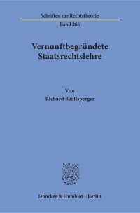 Cover Vernunftbegründete Staatsrechtslehre