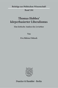 Cover Thomas Hobbes' körperbasierter Liberalismus