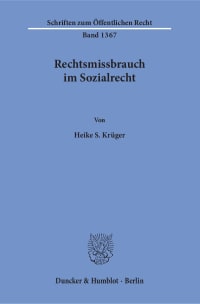 Cover Rechtsmissbrauch im Sozialrecht