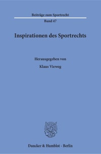 Cover Inspirationen des Sportrechts