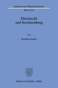 Cover Elternrecht und Beschneidung