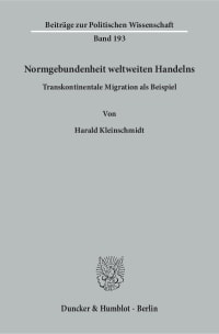 Cover Normgebundenheit weltweiten Handelns