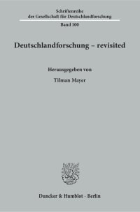 Cover Deutschlandforschung – revisited