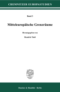 Cover Mitteleuropäische Grenzräume