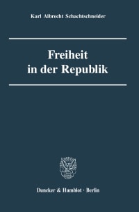 Cover Freiheit in der Republik